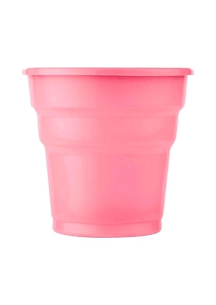 Renkli Plastik Bardak 25 Adet Pembe