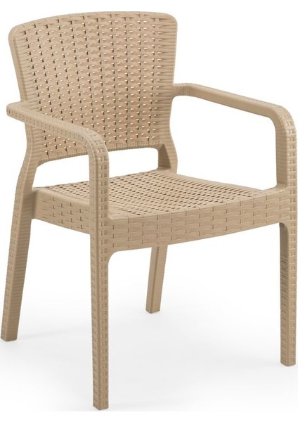 Rattan Plastik Bahçe Masa Sandalye Takımı