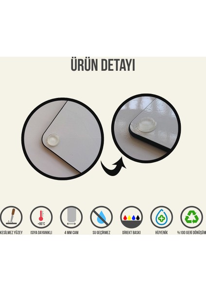 Mandala Desenli | Cam Kesme Tahtası - Cam Kesme Tablası | 20 cm x 30 cm fiyatları