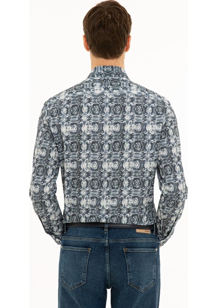 İndigo Slim Fit Gömlek