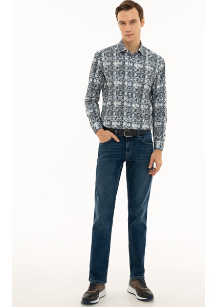 İndigo Slim Fit Gömlek