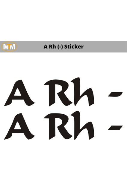 A rh (-) Sticker