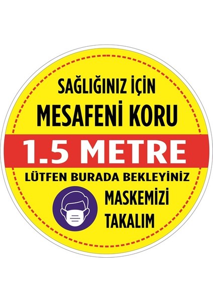 Maskemizi Takalım Uyarı Etiketi 30 x 30 cm