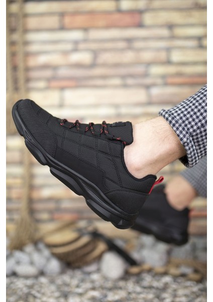 Siyah Kırmızı Erkek Sneaker 00121310