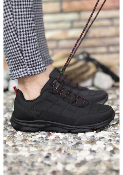 Siyah Kırmızı Erkek Sneaker 00121310