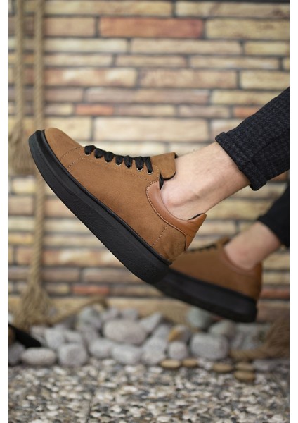 Süet Taba Siyah Erkek Sneaker 0012360