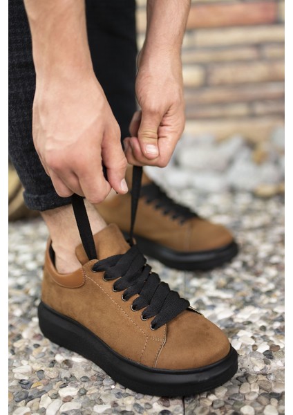 Süet Taba Siyah Erkek Sneaker 0012360