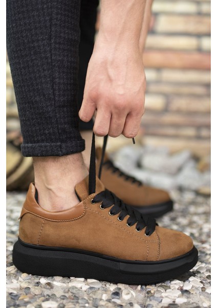 Süet Taba Siyah Erkek Sneaker 0012360