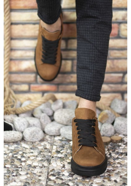 Süet Taba Siyah Erkek Sneaker 0012360