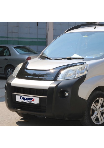 Fiat Fiorino Ön Kaput Koruyucu Rüzgarlık Deflektör Akrilik ABS 4mm Parlak Siyah 2007 ve Sonrası