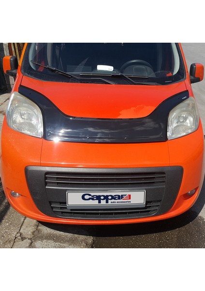 Fiat Fiorino Ön Kaput Koruyucu Rüzgarlık Deflektör Akrilik ABS 4mm Parlak Siyah 2007 ve Sonrası