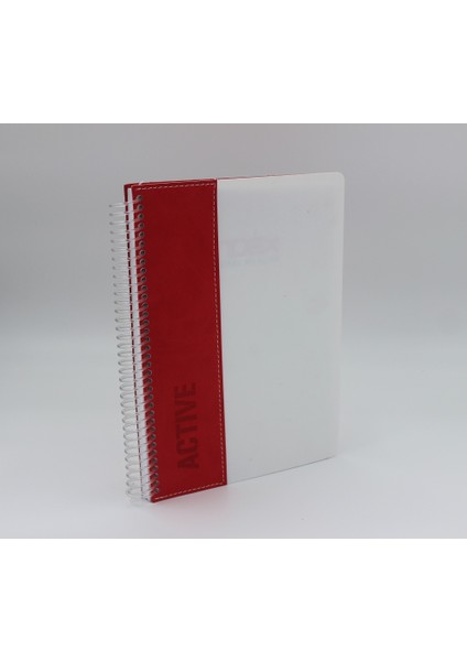 Active Kapak 100 Yaprak Çizgili Defter Kırmızı