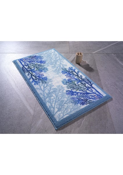 Coral 50X57 Mavi Banyo Halısı