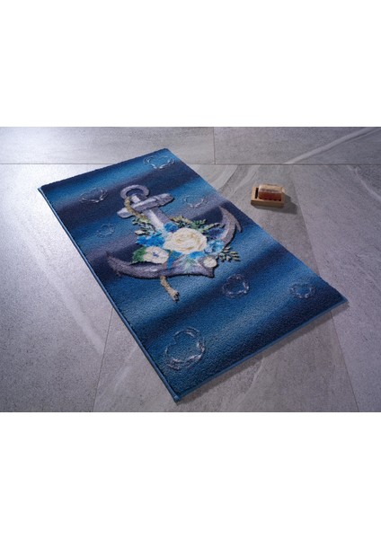 Romantic Anchor 50 x 57 K.mavi Banyo Halısı