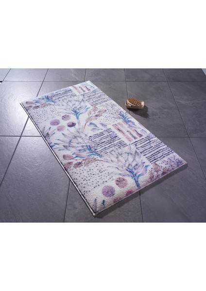 Artıchoke Flower 50X57 Beyaz Banyo Halısı