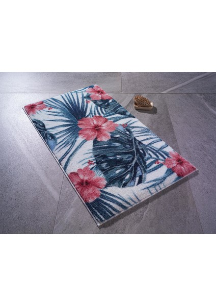 Hibiscus 50X57 Mercan Banyo Halısı