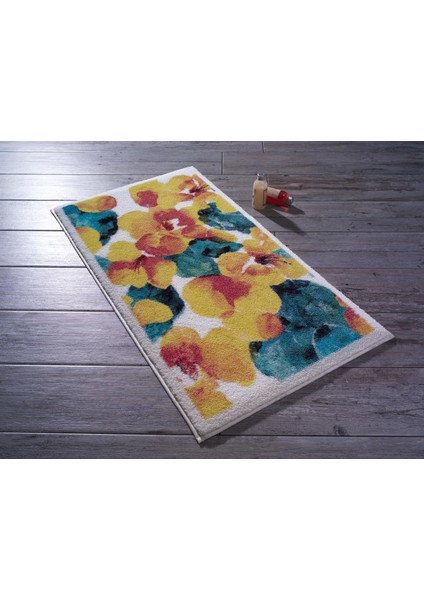 Flower Dust 50X57 Sarı Banyo Halısı