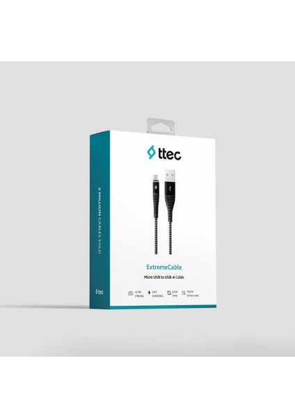 Extremecable Micro USB Şarj Kablo Siyah 1.5m - 2DKX03MS