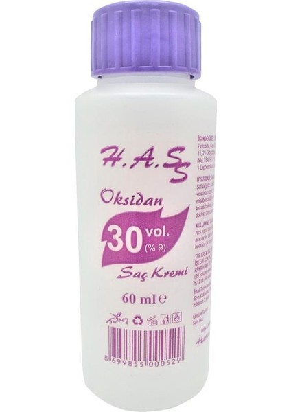 Oksidan Peroksit 30 Volüm (%9) 60 Ml.