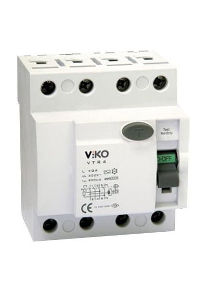Yangın Koruma Rölesi 3X40A 300 Ma VİKO-VTR4-40300