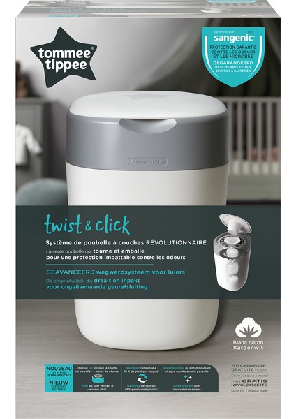 Tommee Tippee Twist & Click Bebek Bezi Çöp Kovası Sistemi