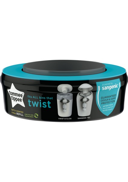 Tommee Tippee Twist & Click Kirli Bebek Bezi Çöp Poşeti 1 Kartuş