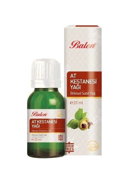 At Kestanesi Yağı 20 ml Soğuk Pres * 2li