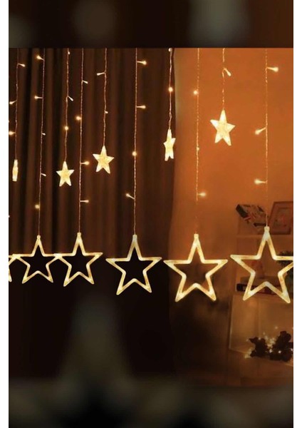 Yıldız Perde LED Kumandalı Iç Mekan