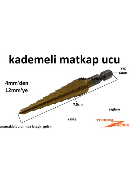 Kademeli Matkap Ucu 4mm x 12MM Küçük Boy Hobi Tipi Matkap Ucu fiyatları