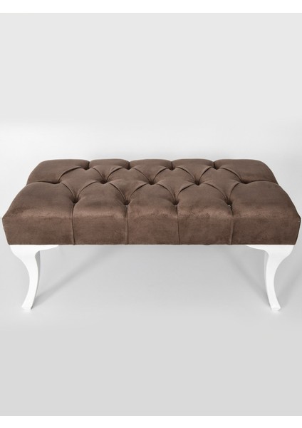 Gema Hünkar Puf Bench Kahve 90 Cm. 1. Sınıf Silinebilir Kumaş