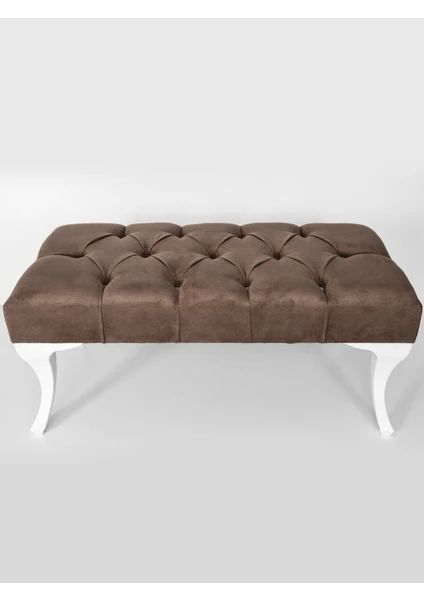 Gema Hünkar Puf Bench Kahve 90 Cm. 1. Sınıf Silinebilir  Kumaş