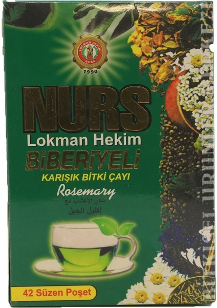 Nurs Lokman Hekim Biberiyeli Bitki Çayı 42 Li Nurs