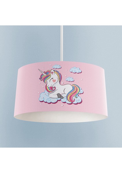 Unicorn Pembe Renkli Avize