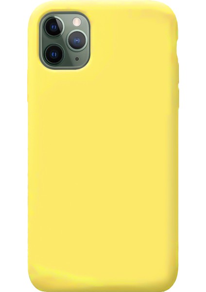 Fitcase iPhone 11 Kılıf Nano Lansman Silikon Arka Kapak Sarı