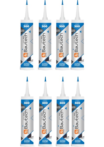 Silikonize Mastik Gri Renk 500 gr 8 Adet