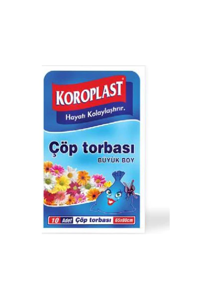 Premium Çöp Torbası Büyük Boy 10'lu 65 x 80 cm