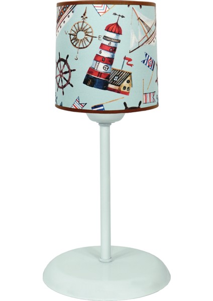 Masa Lambası Kumaş Abajur-Denizci