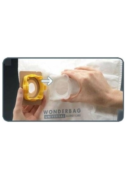 Rowenta Uyumlu Wonderbag Toz Torbası 4'Lü Paket Kutulu