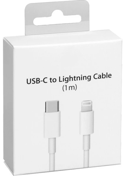 Apple iPhone Uyumlu 11-12-13 - 14 Pro/Max Lightning Hızlı Şarj Kablosu 1 Metre USB C Lightning