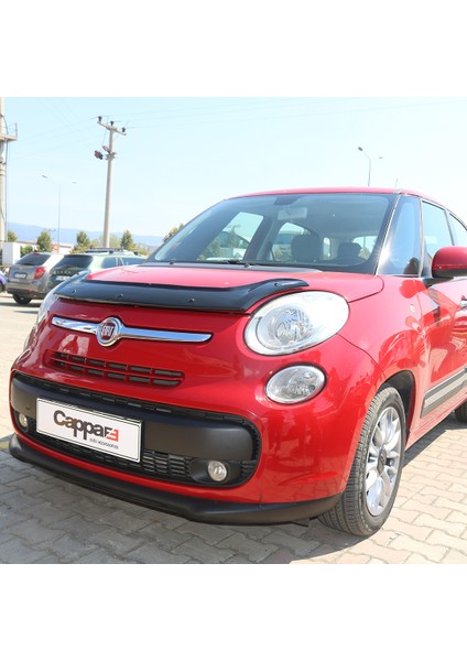 Fiat 500L Ön Kaput Koruyucu Rüzgarlık Deflektör Akrilik ABS 4mm Parlak Siyah 2015 ve Sonrası