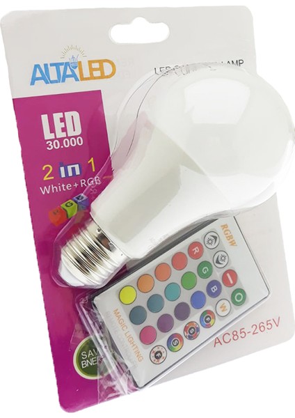 Rgb Led Ampul Aydınlatması ve Kumandası 7 W
