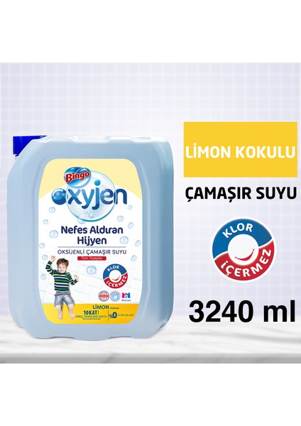 Oksijen Çamaşır Suyu Limon Kokulu 3;24 L