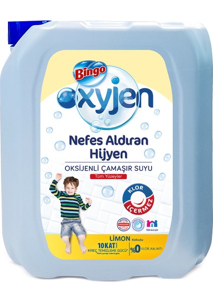 Oksijen Çamaşır Suyu Limon Kokulu 3;24 L