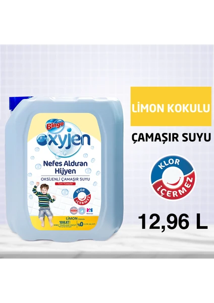 Oksijen Çamaşır Suyu 3,24 Lt Limon Kokulu 4'Lü