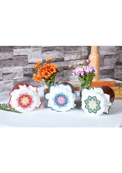Caka Home 3'lü Kumaş Kavanoz Kapağı Yıldız Desen