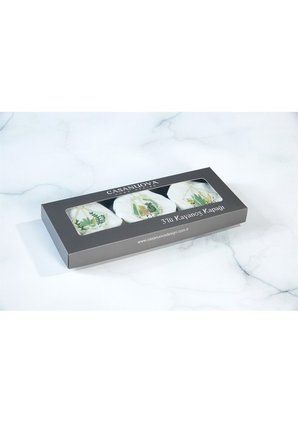 Caka Home 3'lü Kumaş Kavanoz Kapağı Sukulent Desen