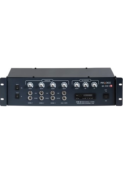 QX-350U TR Usb'li 350 Watt 4 Kanal Mikser Amplifikatör