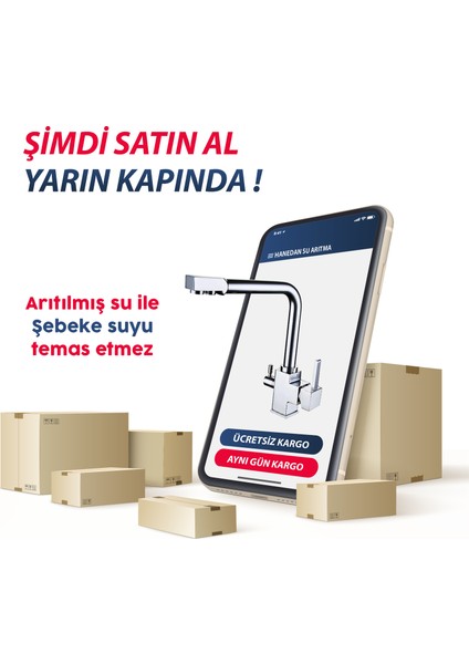 Kare Su Arıtma Musluğu Üç Yollu Kare Musluk Hem Arıtma Hem Şebeke Aynı Muslukta modelleri