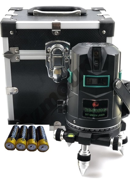 RC-6880G Yeşil Lazer Terazi, Yeşil Artı Lazer, Green Çizgi Lazeri (4V-4H-1D)