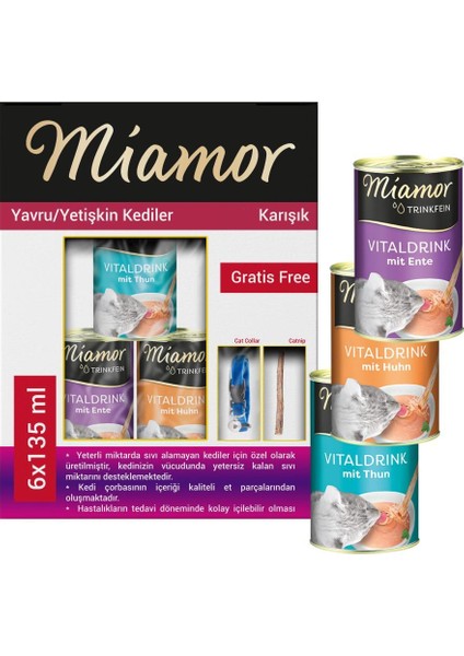 Ton Balık,ördek,tavuk Karışık Kedi Çorbası 6X135 ml